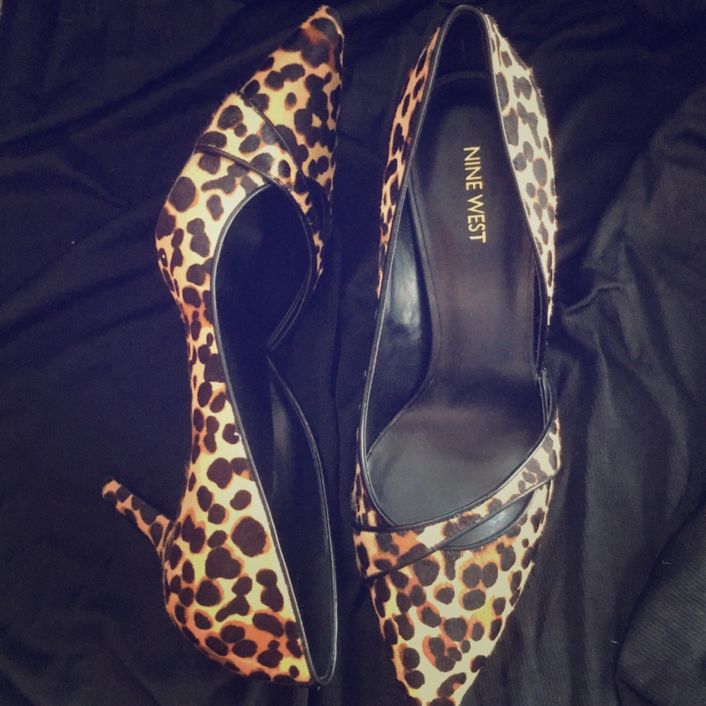 Calf skin leopard print Nine West held - size 11
